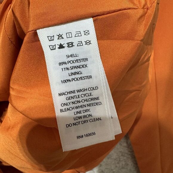 Sincerely Jules Orange Blazer Jacket NWT Women's L Double‎ Breasted Gold Buttons - Picture 8 of 11